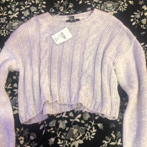 Forever 21 Lavender Cropped Sweater